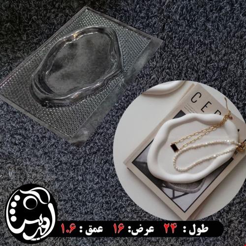 قالب طلقی سینی دفرمه لبه پفکی بیضی  yo 77